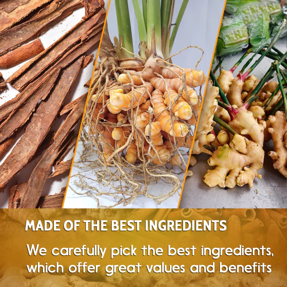 Turmeric, Ginger, Cinnamon Tea, Tea Bags, 100% Natural